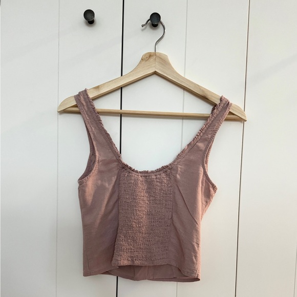 Abercrombie Linen Lace-Up Corset Tank - Picture 4 of 6